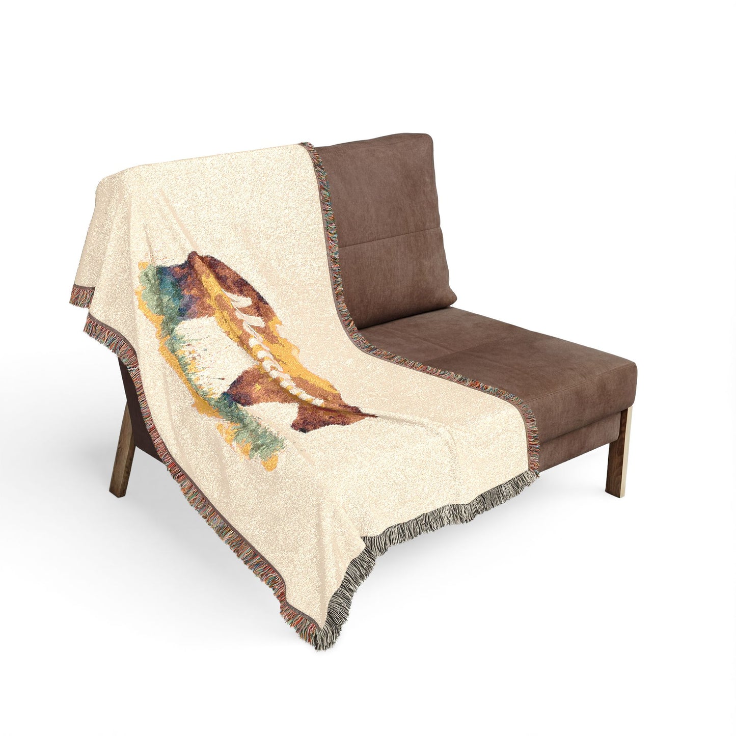 Momma Bear Woven Blanket — Rustic Bear Mom Throw for Cabin, Mother's Day & Nature Lovers